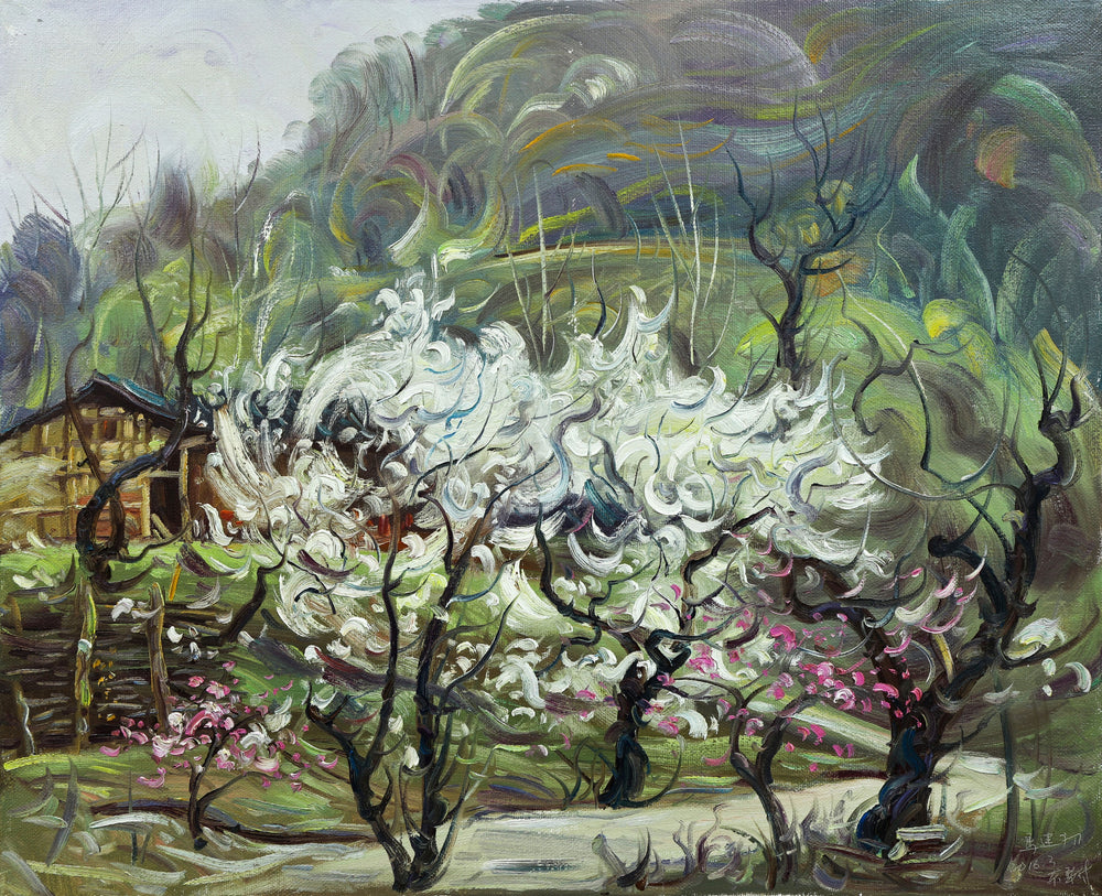 Red and White Drift Down: A Spring Breeze's Distinctive Charm