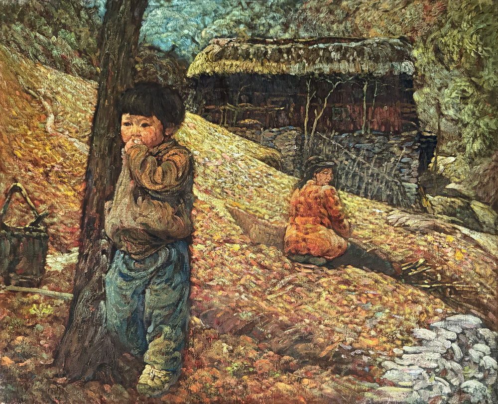 Boy by a Tree